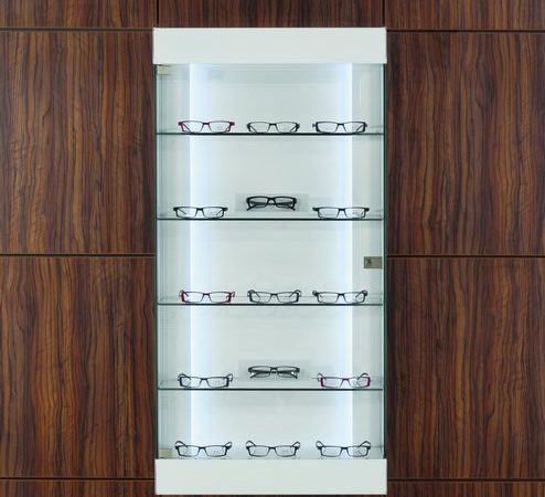 Expositor de gafas de pared con dispositivo antihurto - MCM